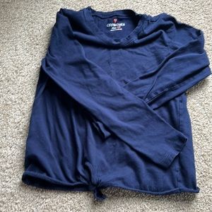 Crewcuts long sleeve navy tie waist shirt size 12
